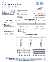 Datasheet VLF-1525+ manufacturer Mini-Circuits